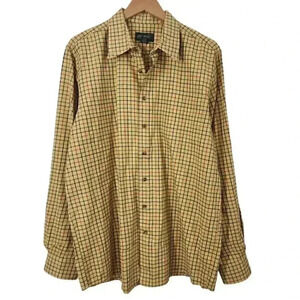 Eddie Bauer Checkered  Button Down shirt Casual Men's L Tall